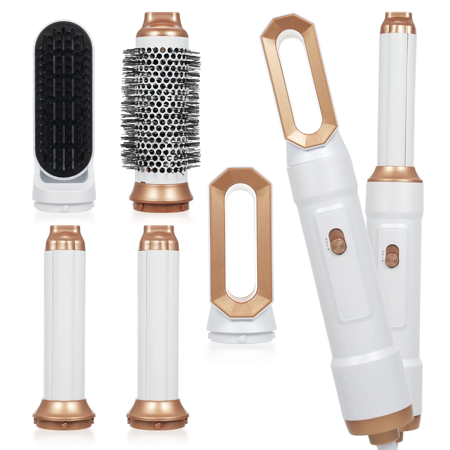 5-in-1 Hot Air Comb Home Use Straight Hair Curly Hair Blow Dryer Comb Multi-function Hair Styling
