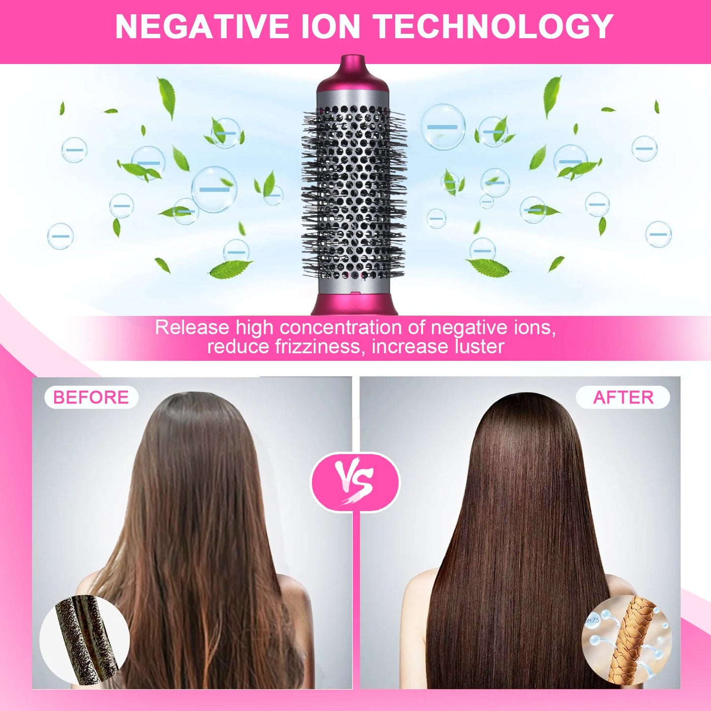 5-in-1 Hot Air Comb Home Use Straight Hair Curly Hair Blow Dryer Comb Multi-function Hair Styling